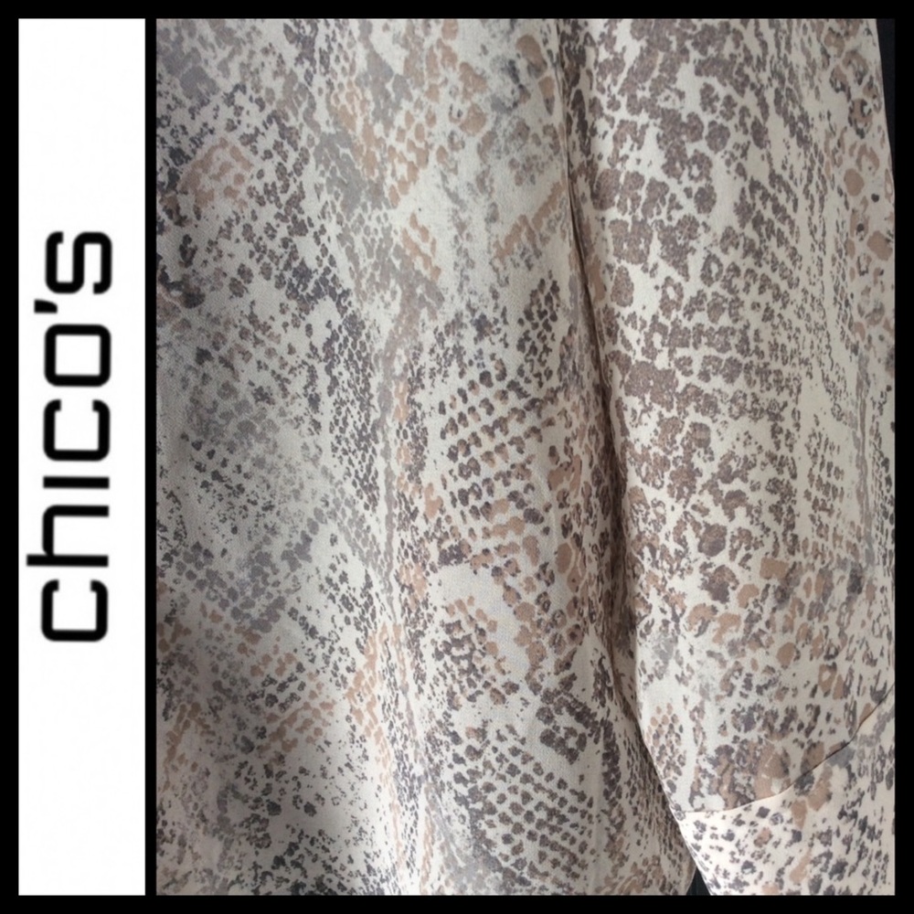 NWT Chico’s Python-Print Blouse - Picture 6 of 8